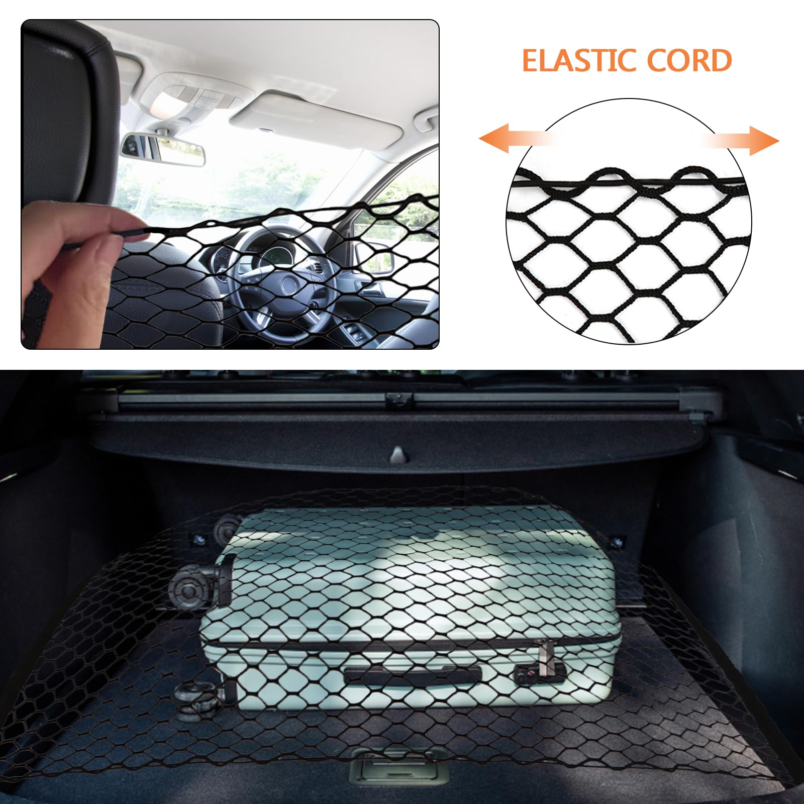 GAOSPD dog car net barrier in-use with pet safety enables calmer journeys.