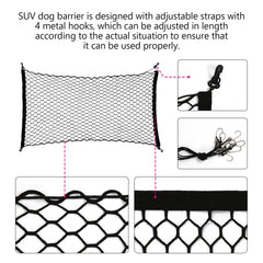 GAOSPD dog car net barrier universal fit truck SUV image illustrates compatibility.