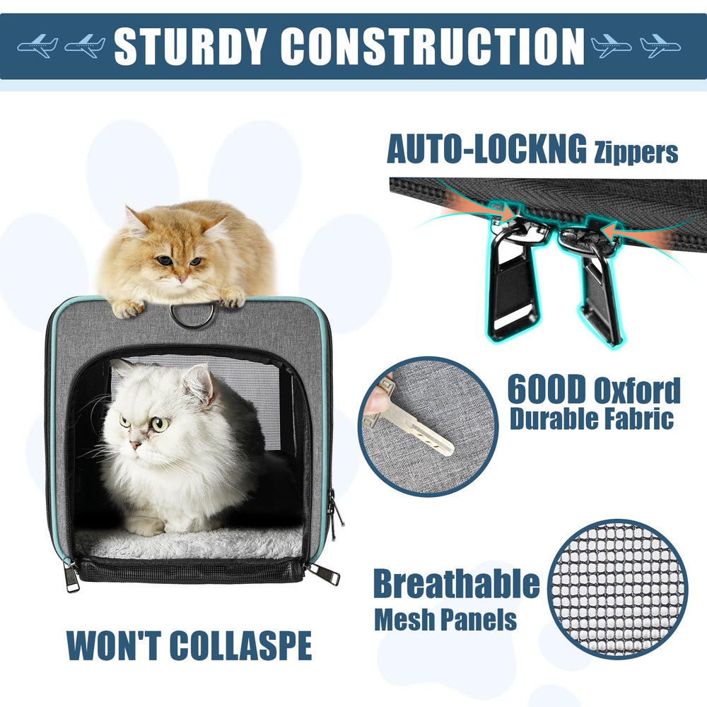 GAPZER Alaska cat carrier auto-locking zipper adds secure access