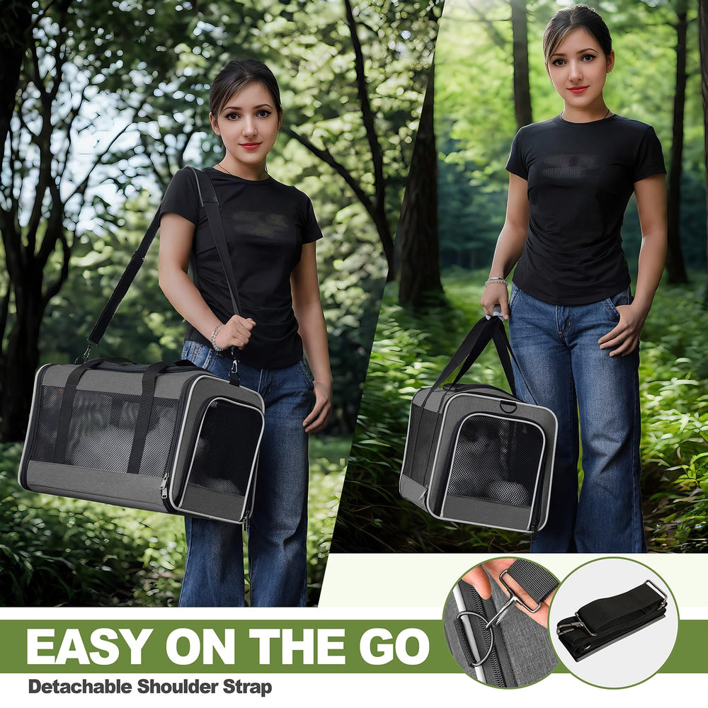 Gapzer car-safe cage with seatbelt compatibility for road trips.