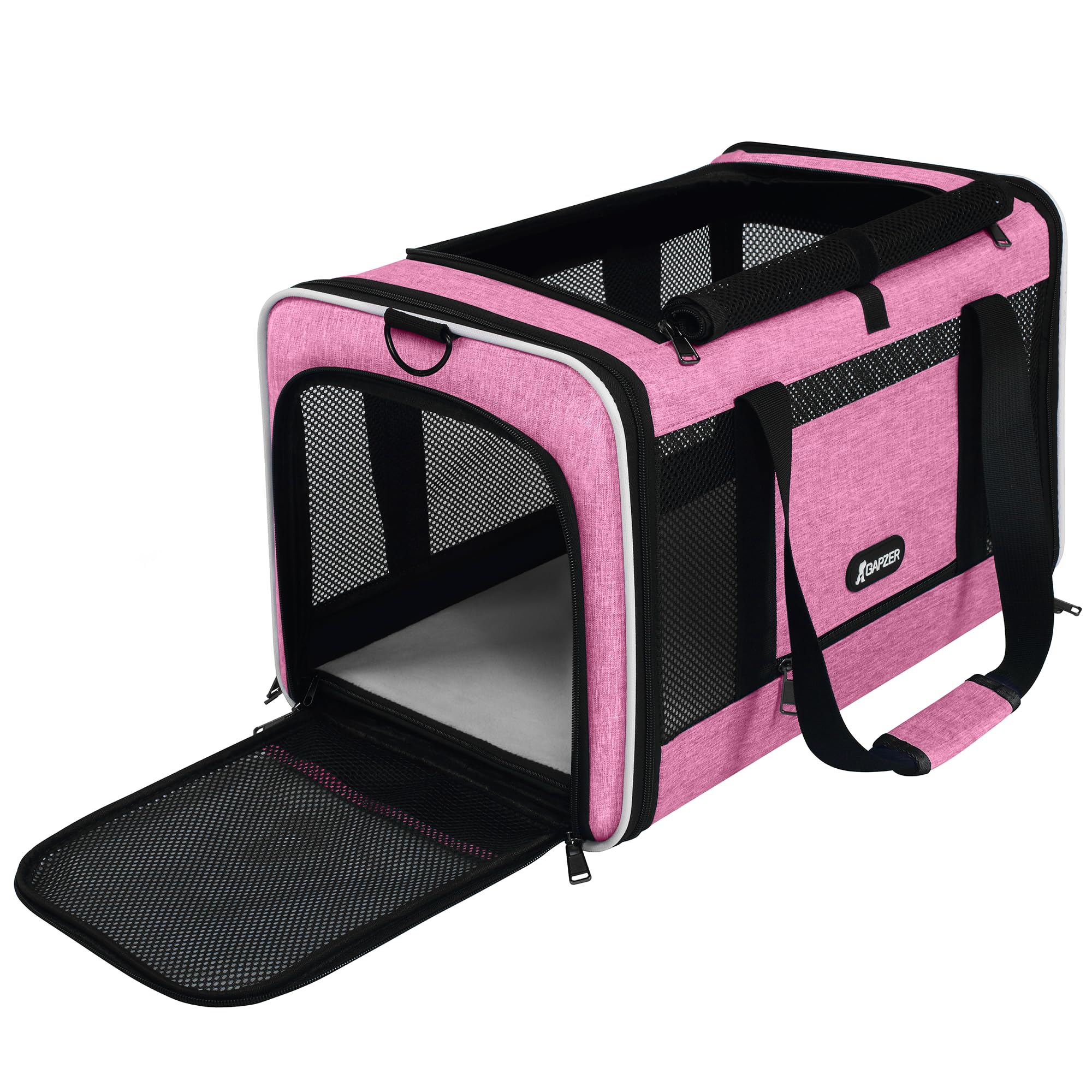 GAPZER cat carrier 18x11x11 front opening for easy loading.