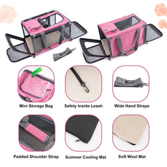 GAPZER cat carrier collapsible-design folds flat for compact storage.