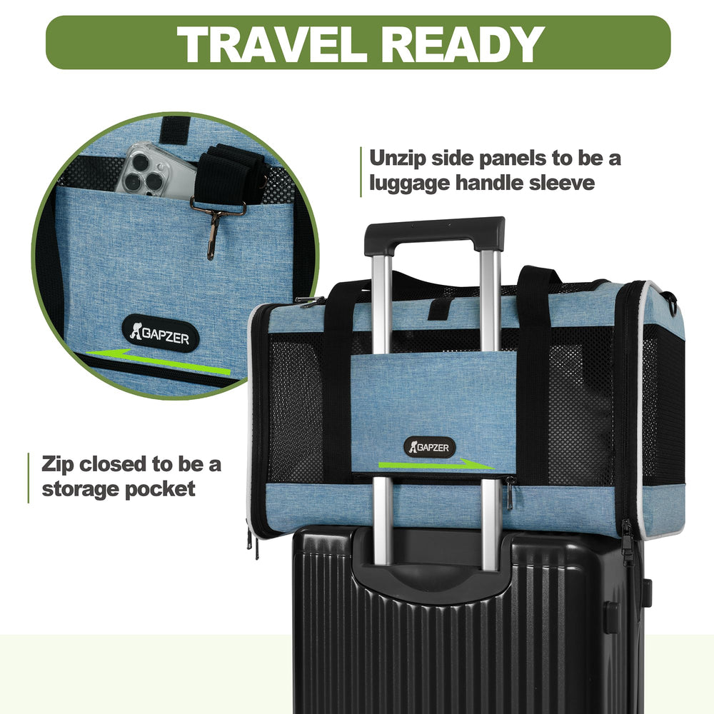 GAPZER Cat Carrier collapsible design stored flat saving space at home