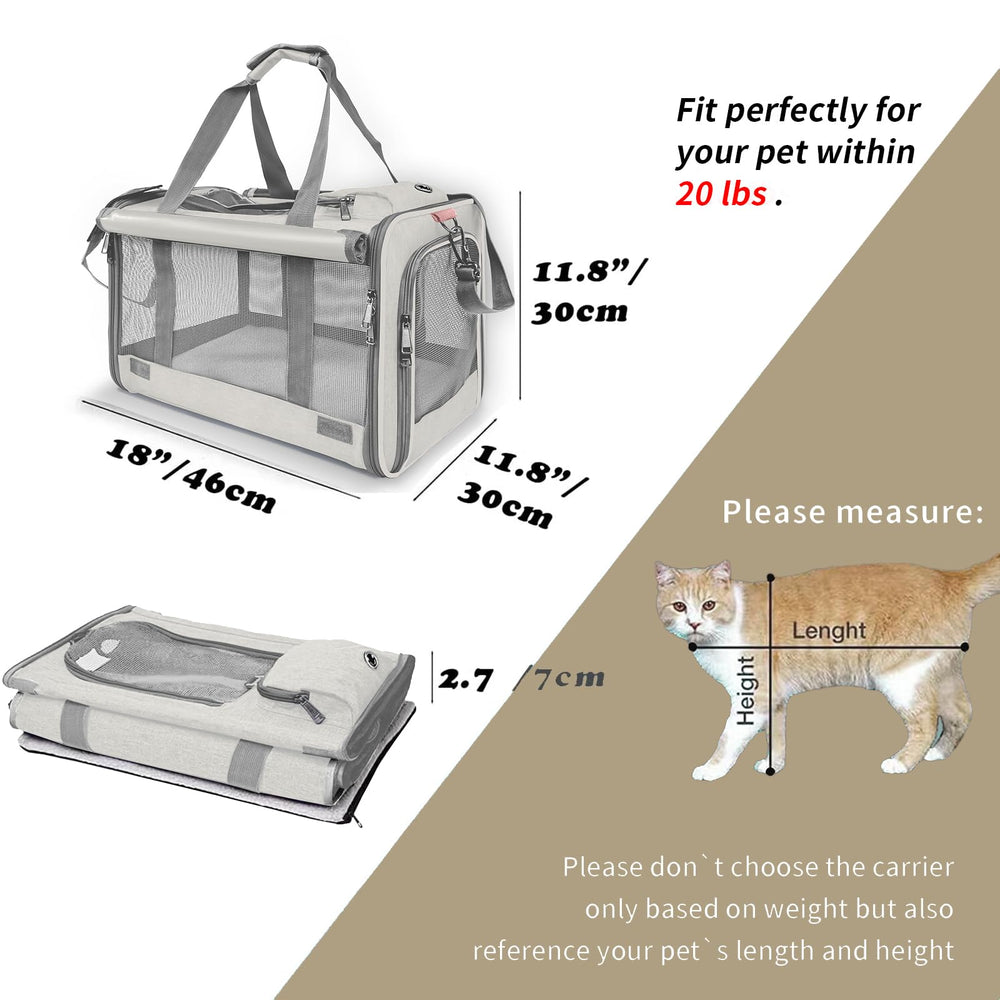 GAPZER cat carrier privacy curtains provide discreet calm environment for nervous pets.