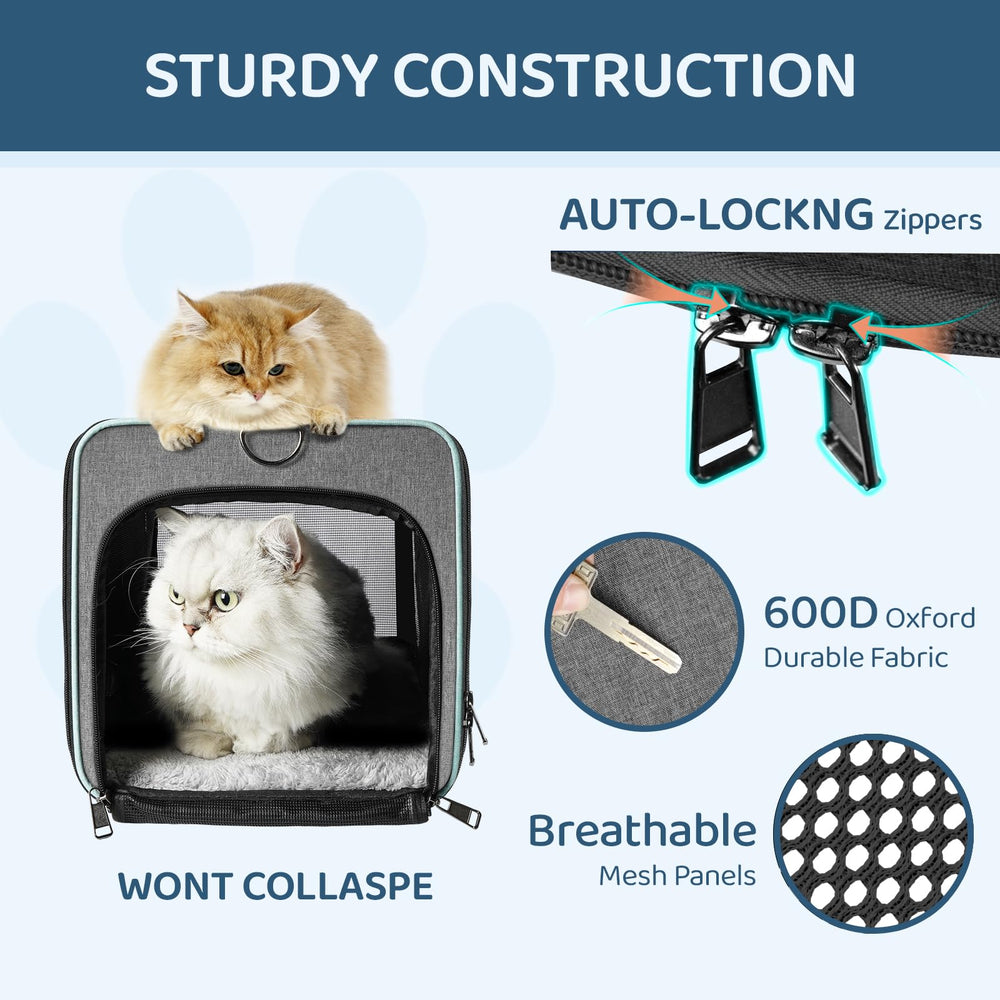 GAPZER cat carrier roll-up privacy curtains for quick checks.
