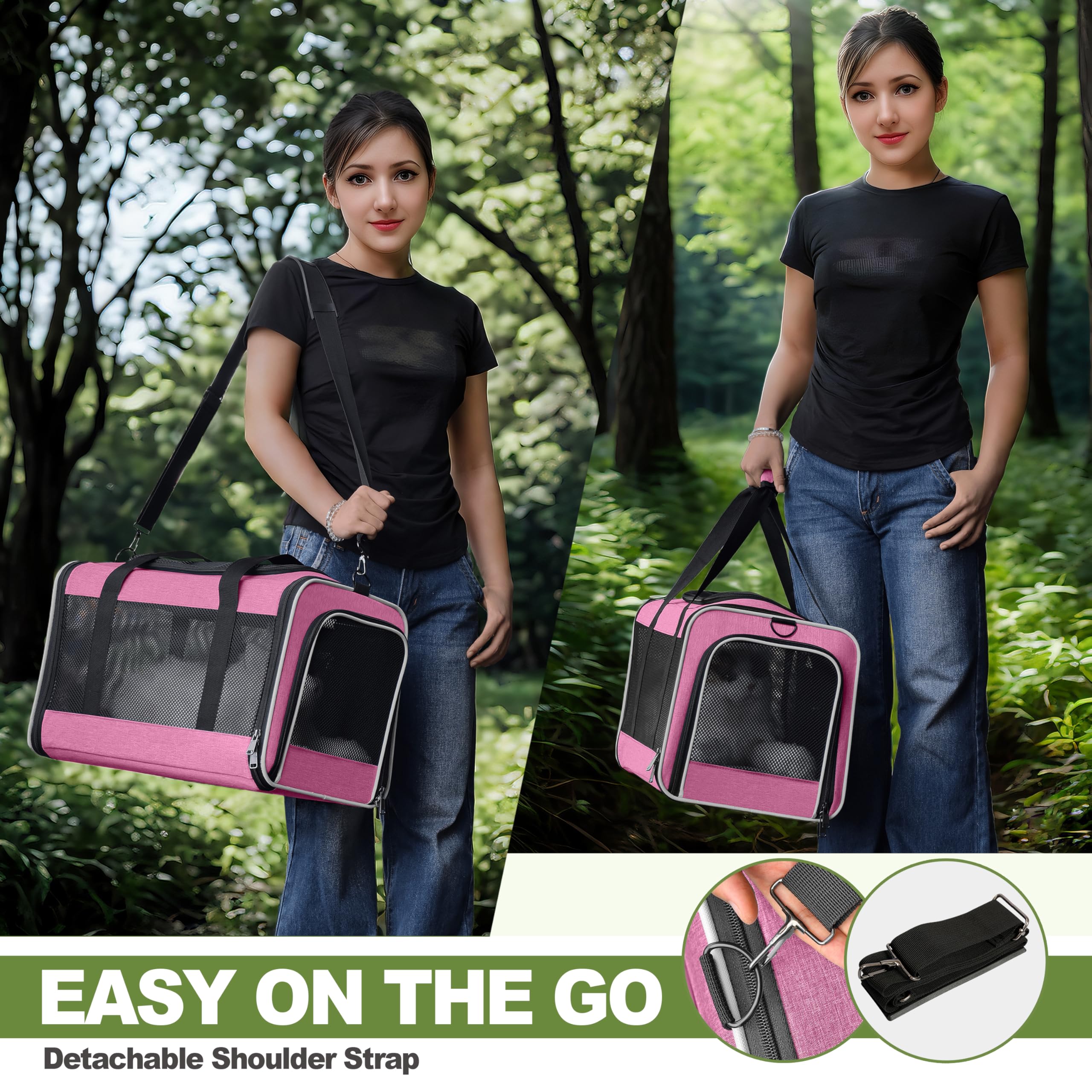 GAPZER cat carrier side panels allow seatbelt attachment for safety.