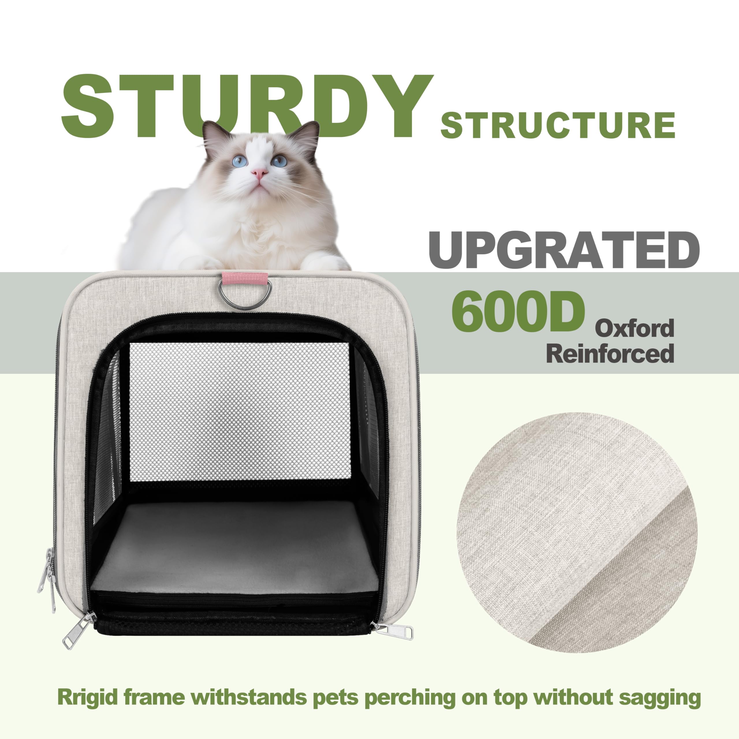 GAPZER cat carrier seatbelt-sleeve helps secure in vehicles and taxis.