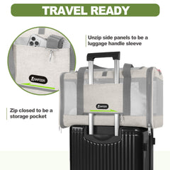 GAPZER cat carrier self-locking-zipper prevents curious pets from opening.