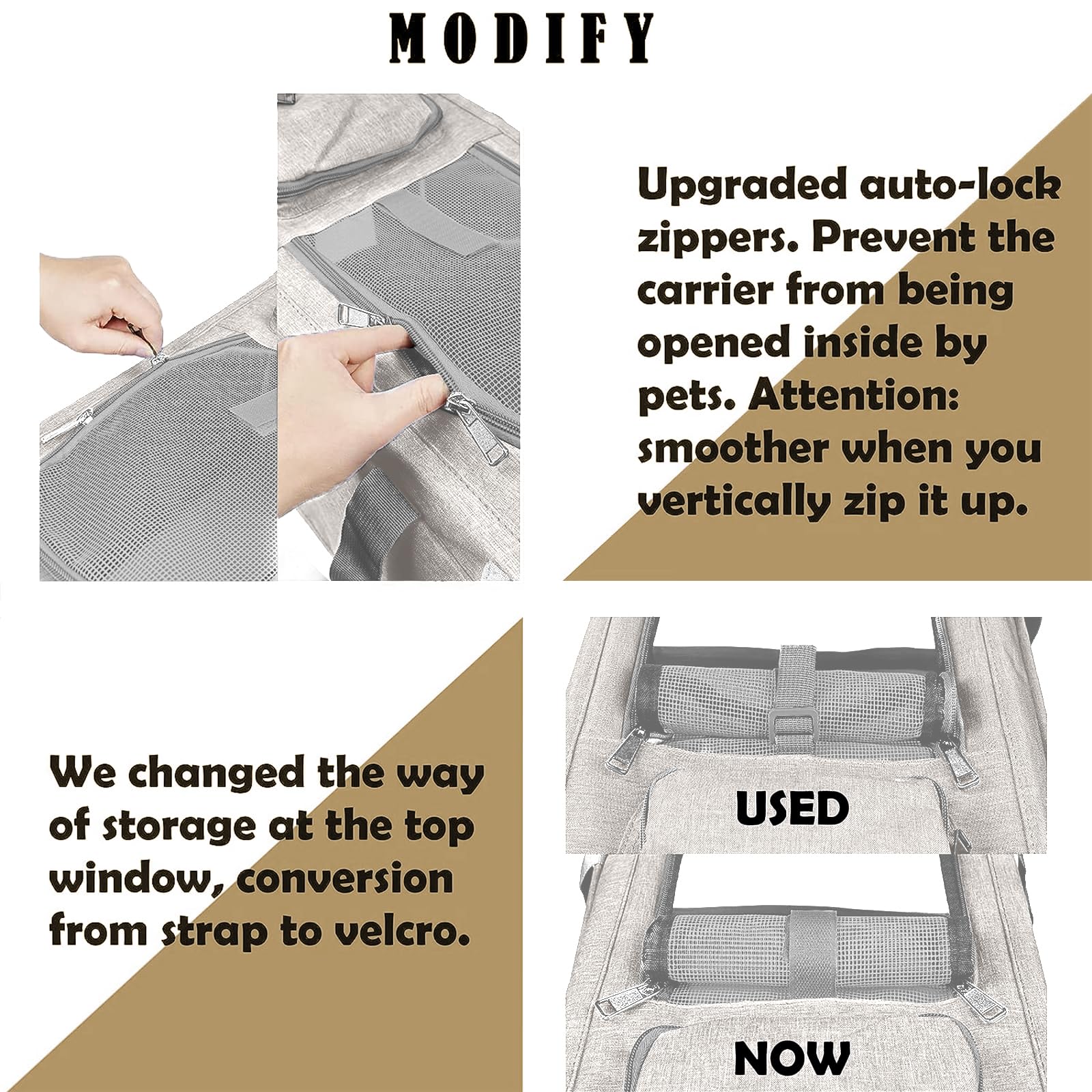 GAPZER cat carrier adjustable shoulder straps reduce fatigue during long trips.