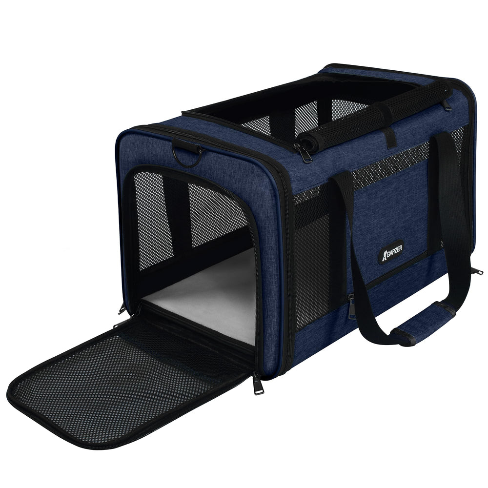 GAPZER Cat Carrier top loader for easy airport check-ins.