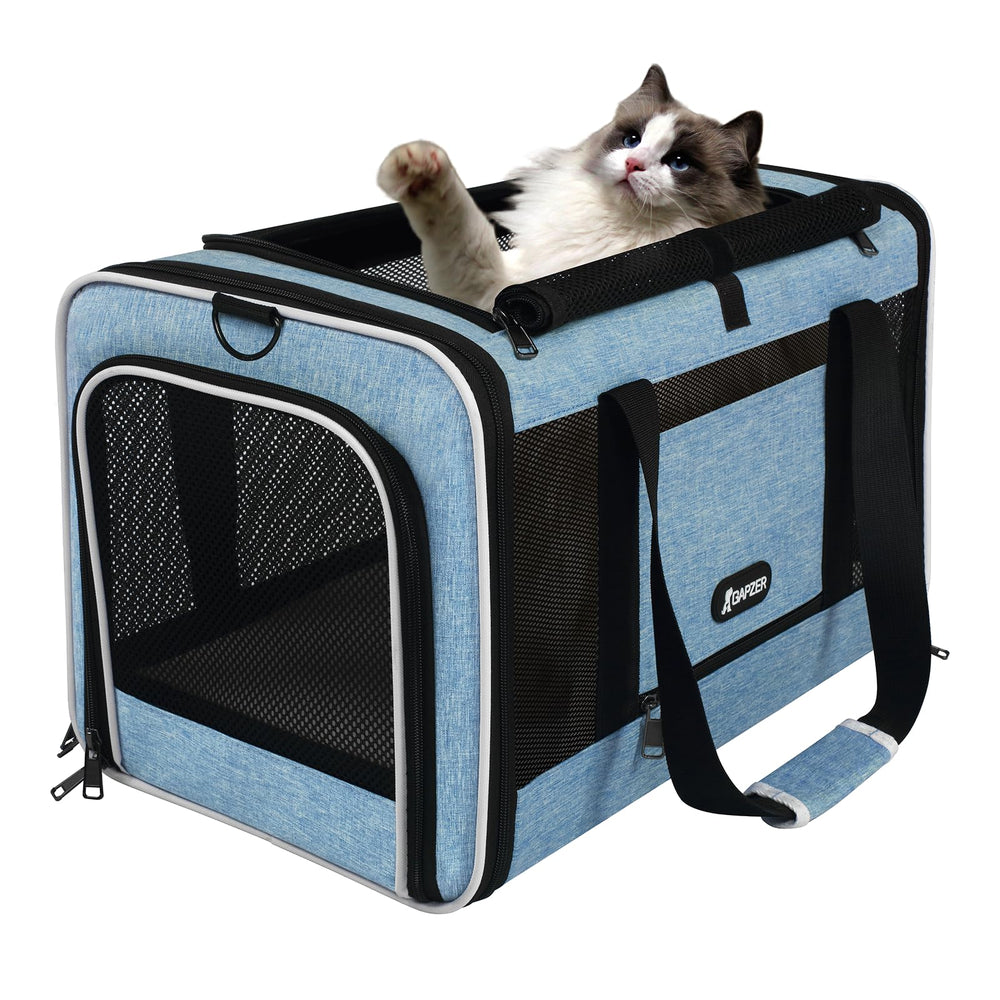 GAPZER car travel-ready soft-sided cage fits medium pets on the go