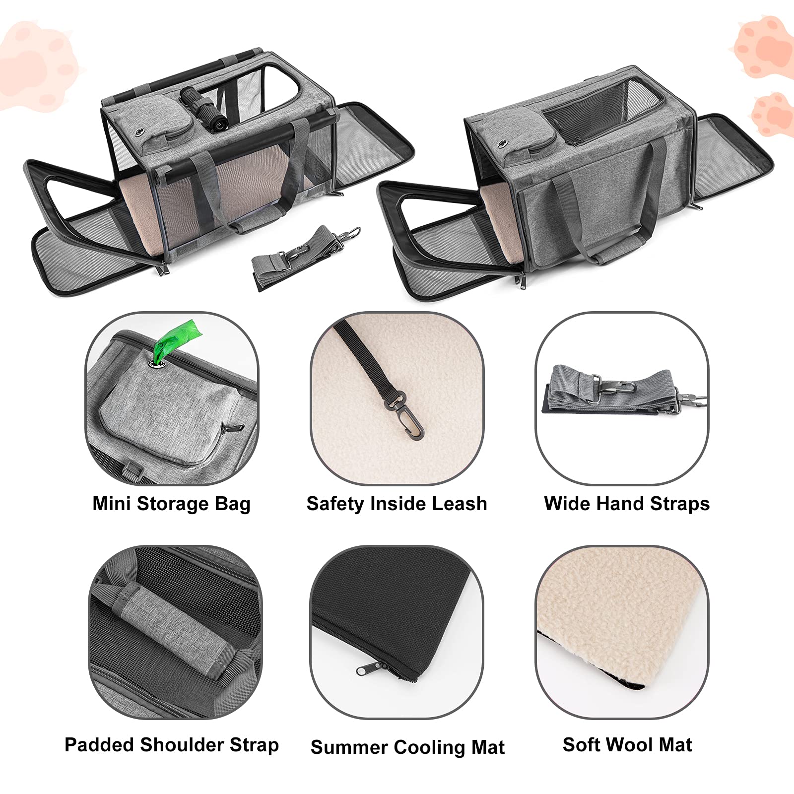 Gapzer carrier washable liner keeps pet space clean and cozy.
