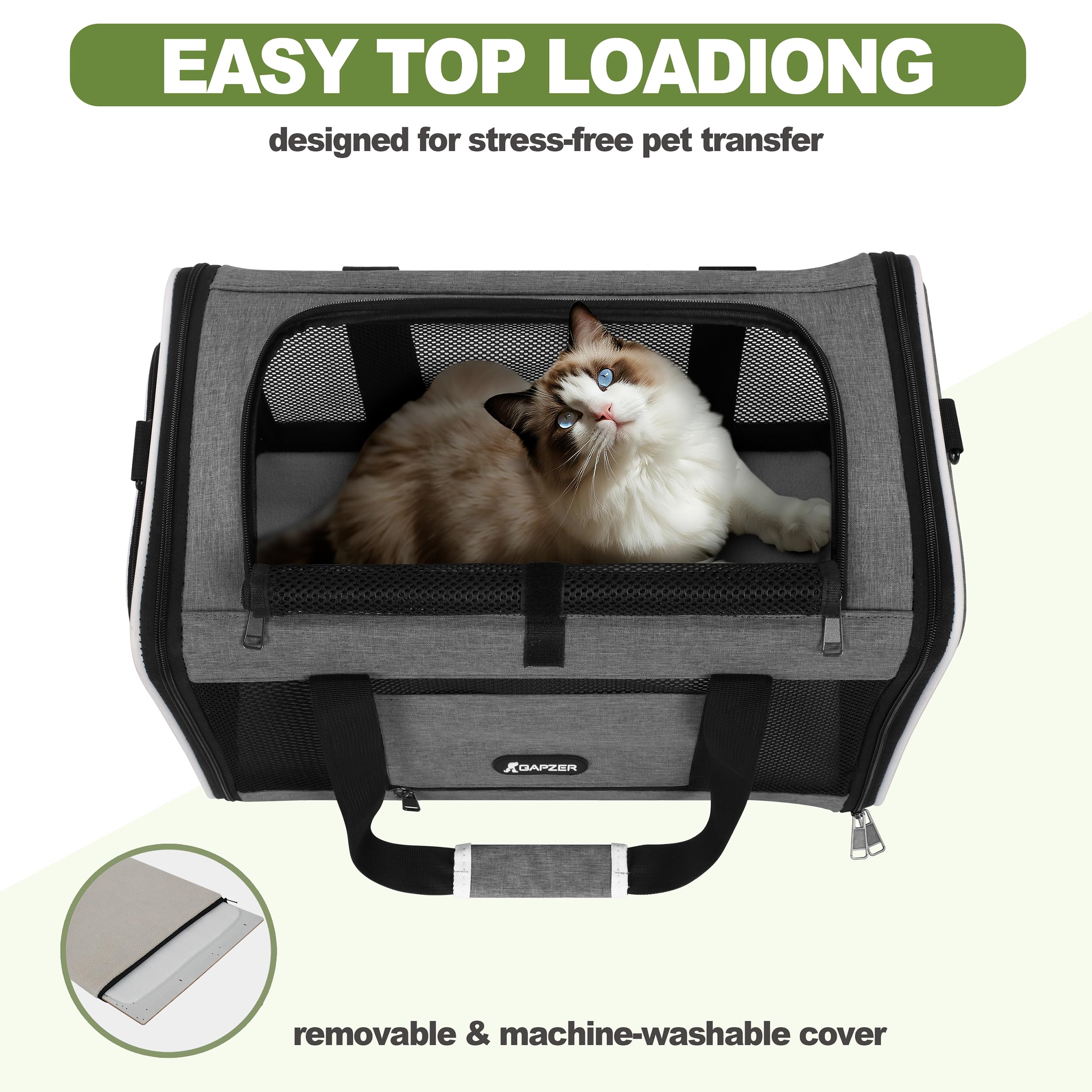 Gapzer collapsible travel bag for flat storage and quick setup.