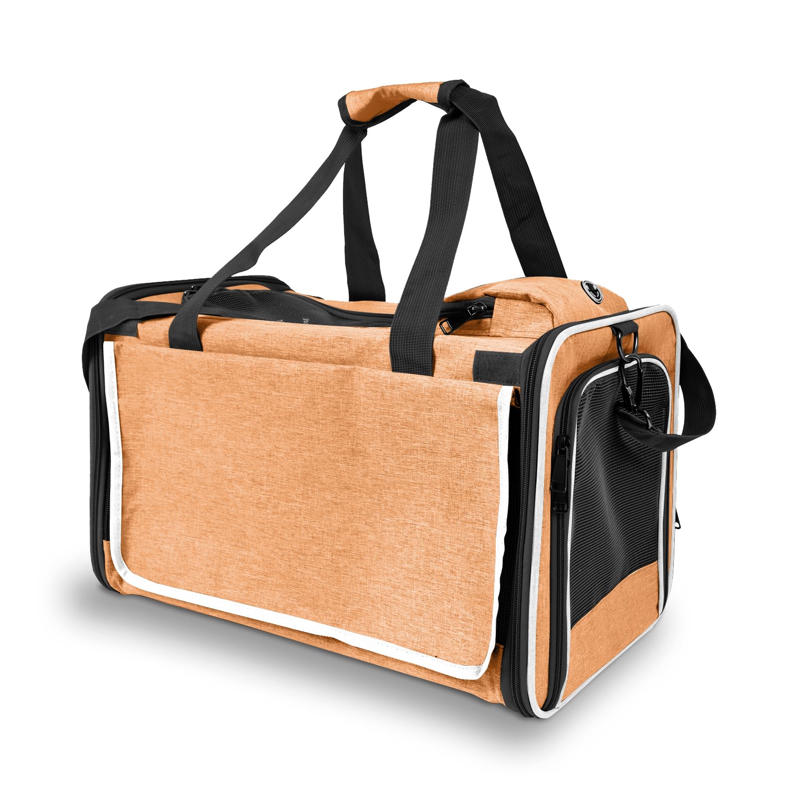 GAPZER dog carry bag breathable mesh ensures airflow for comfortable travel.