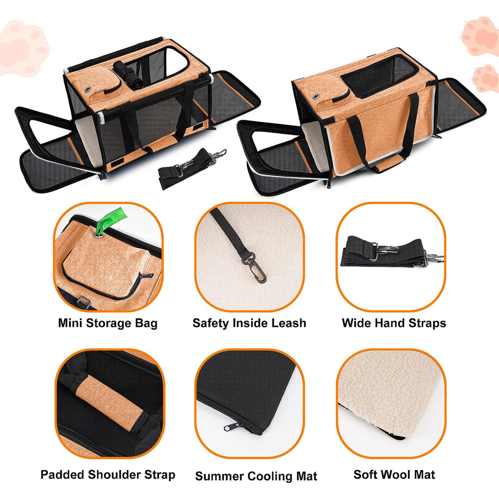 GAPZER dog carry bag collapsible design folds flat for easy storage.