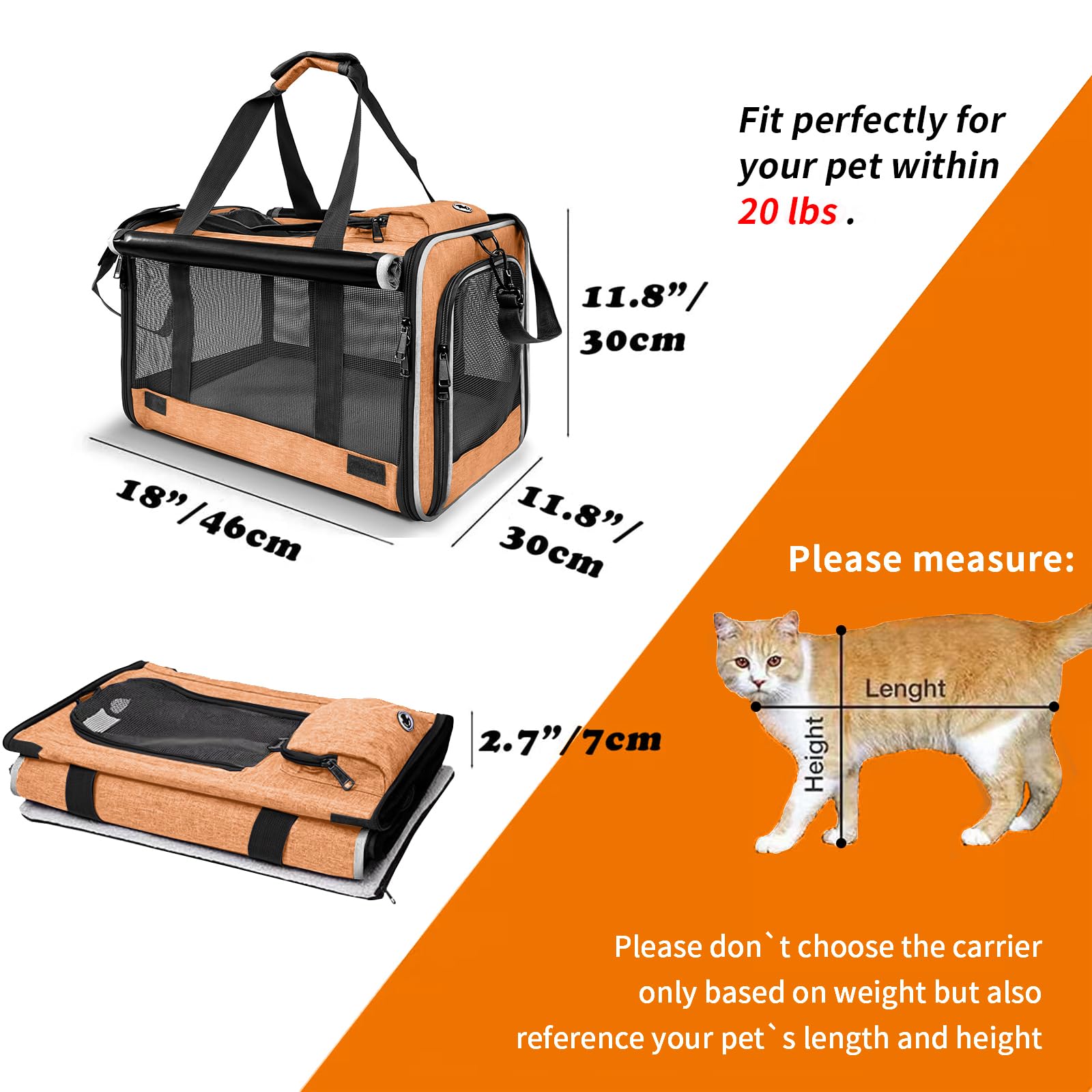 GAPZER dog carry bag private roller blinds provide a calm, private space.