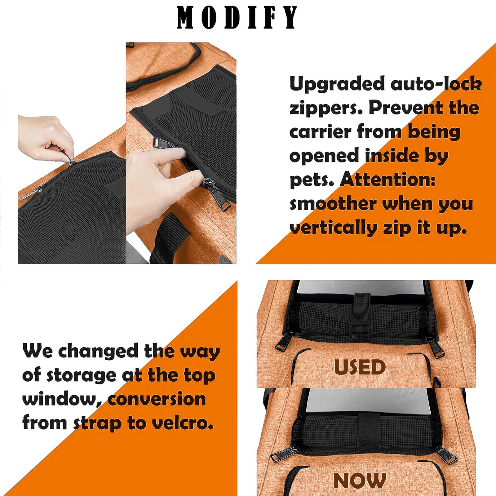 GAPZER dog carry bag top side entry enables quick pet access on the go.