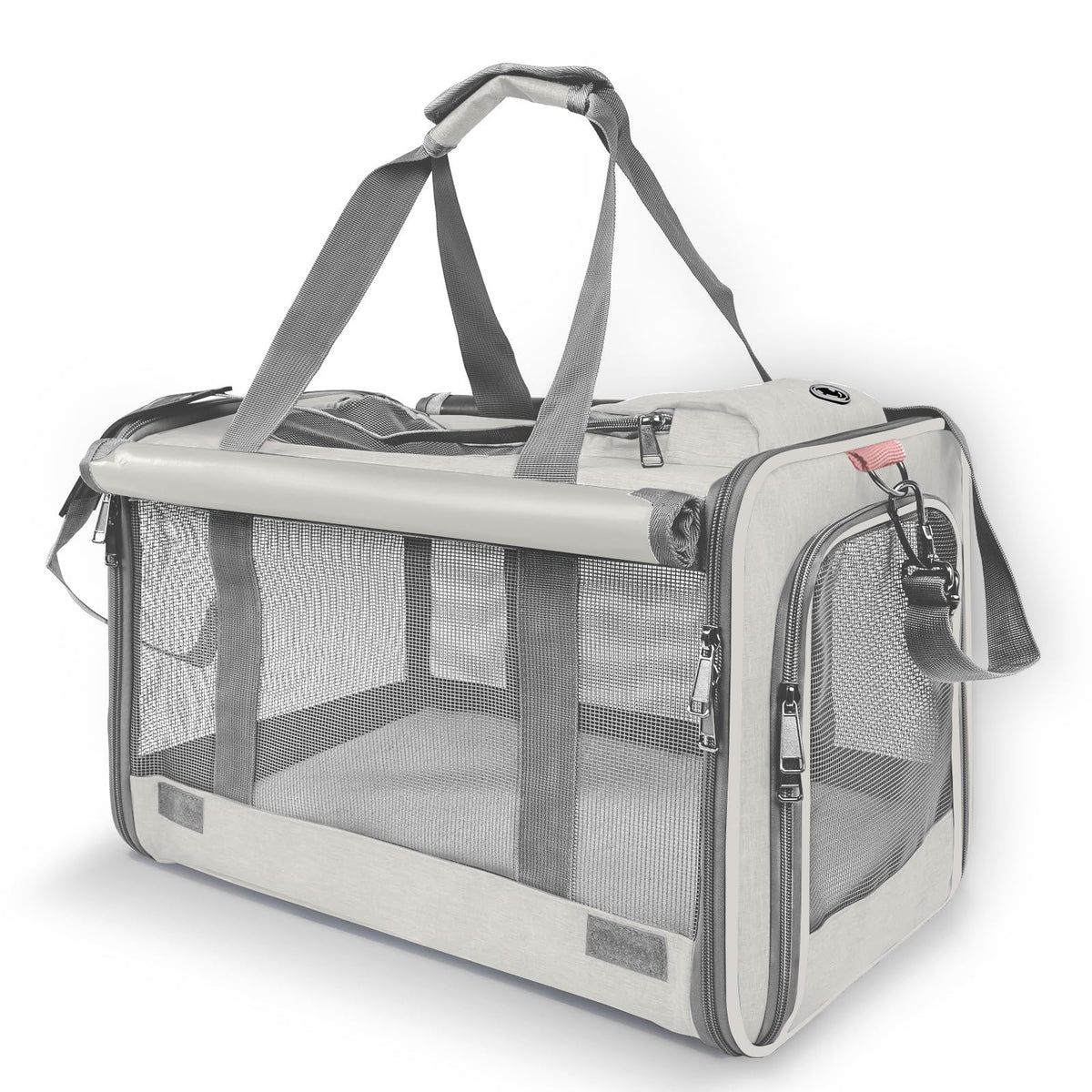 GAPZER large cat carrier dimensions highlight roomy space for medium cats on trips.