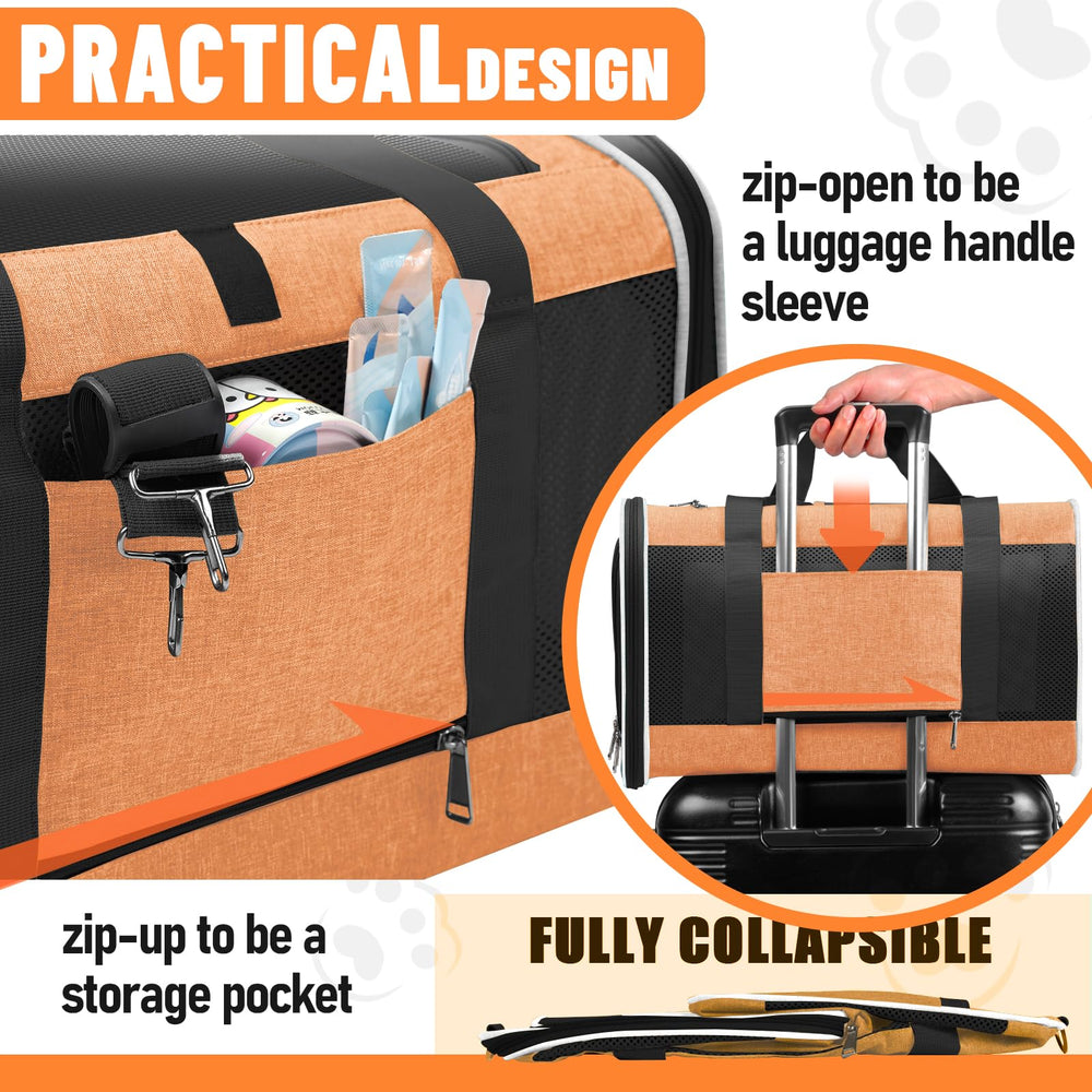 GAPZER Large Cat Carry Bag solid floor mat helps prevent sagging