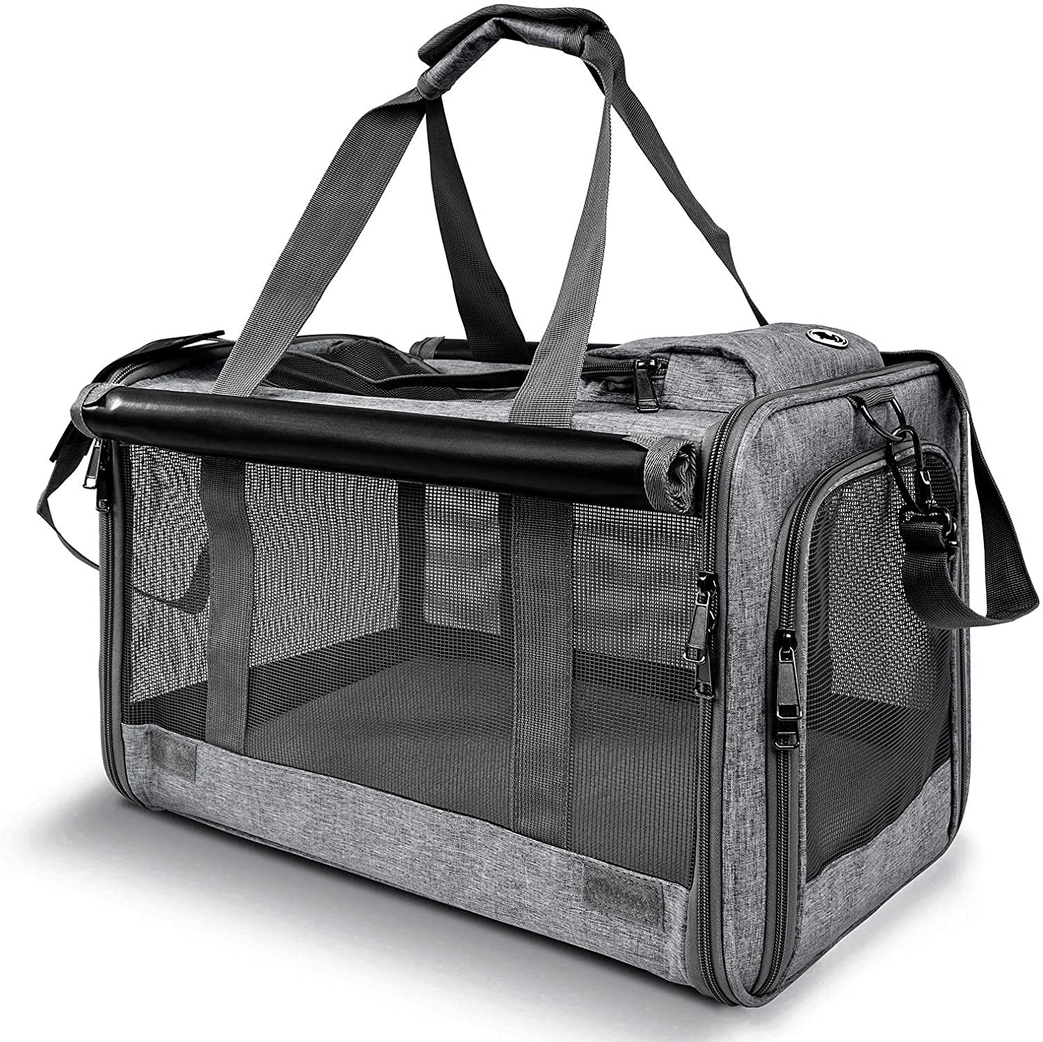 Gapzer pet carrier dimensions offer roomy travel space for medium to large cats.