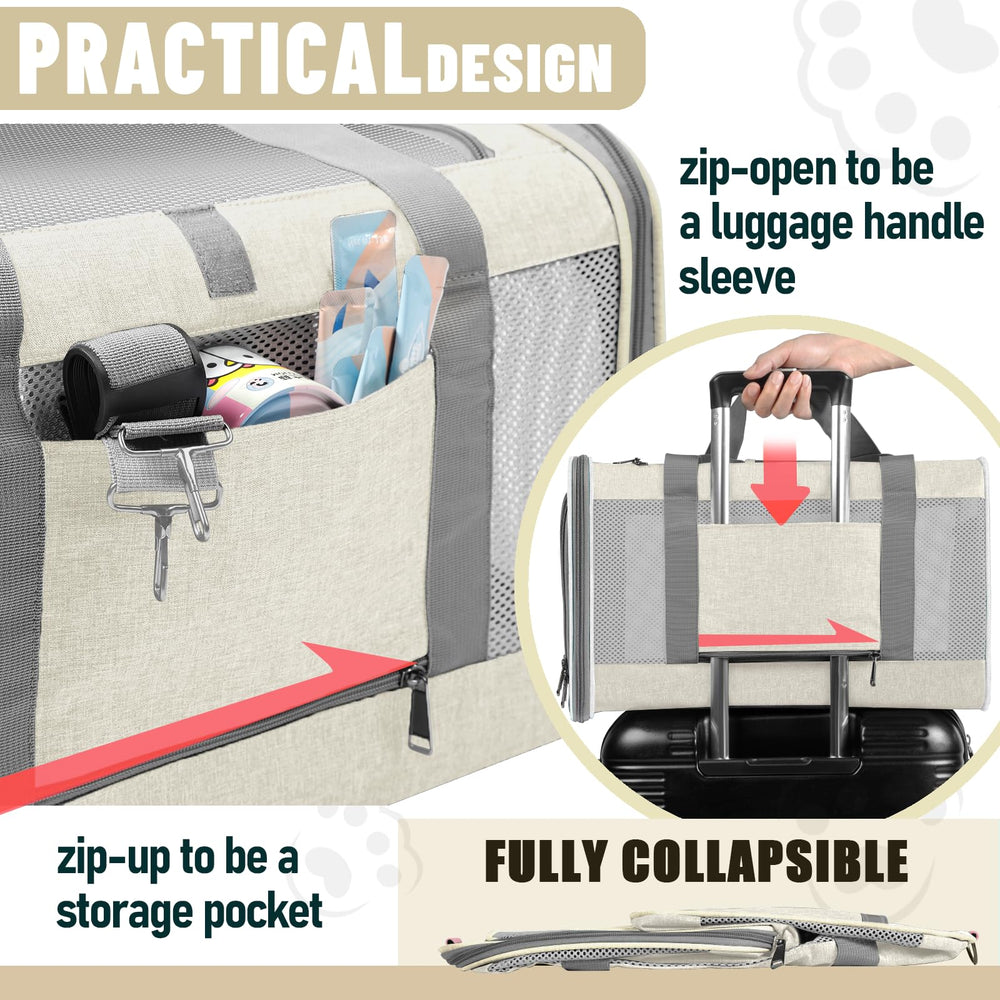 GAPZER pet carrier folded for storage showcases space-saving design.