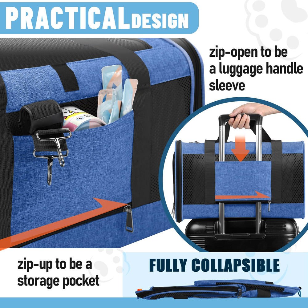 GAPZER Pet Carrier Large base with removable washable cover supports comfy rests
