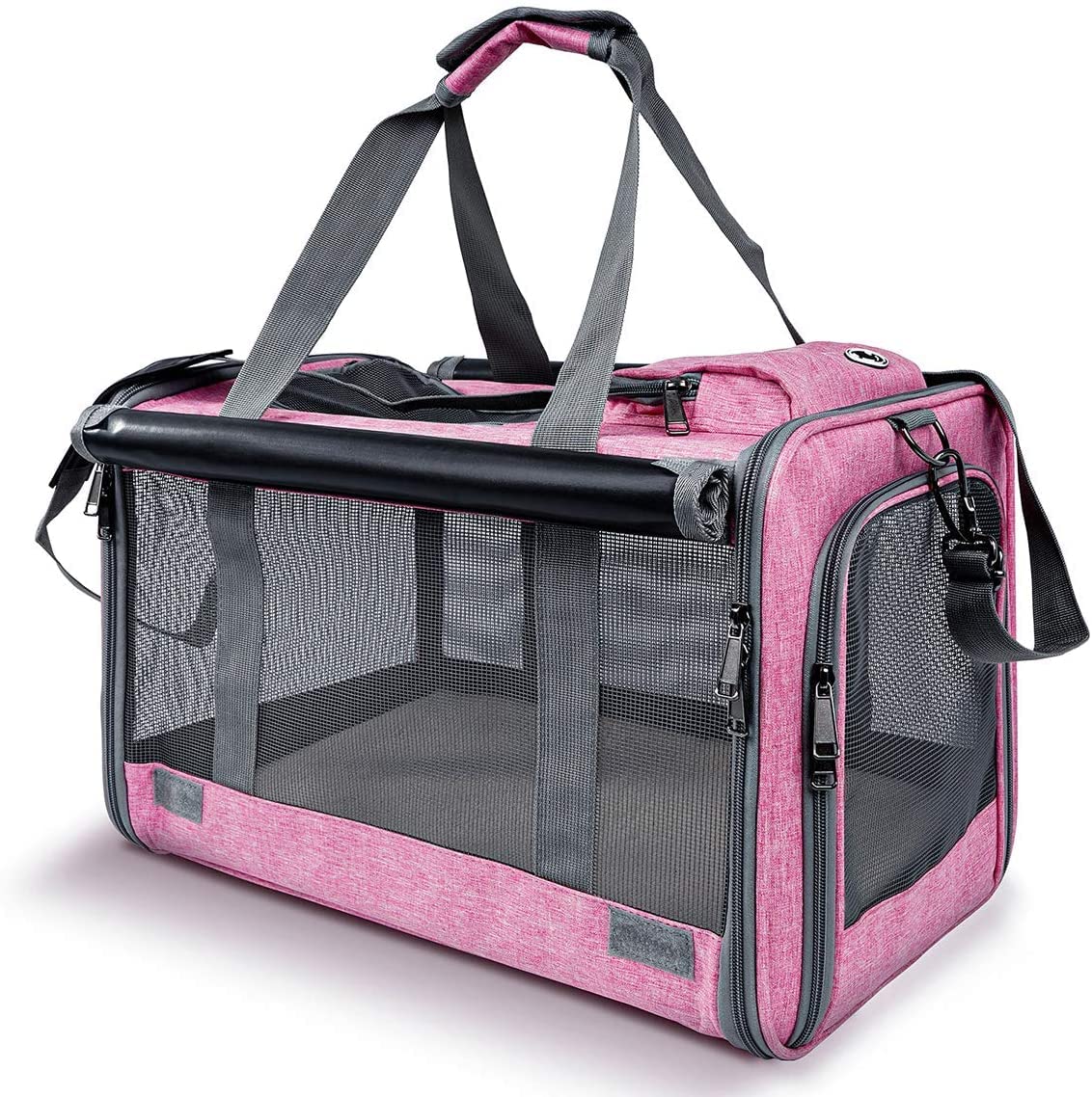 GAPZER pet carrier large cat dimensions illustrate roomy travel space for bigger cats.
