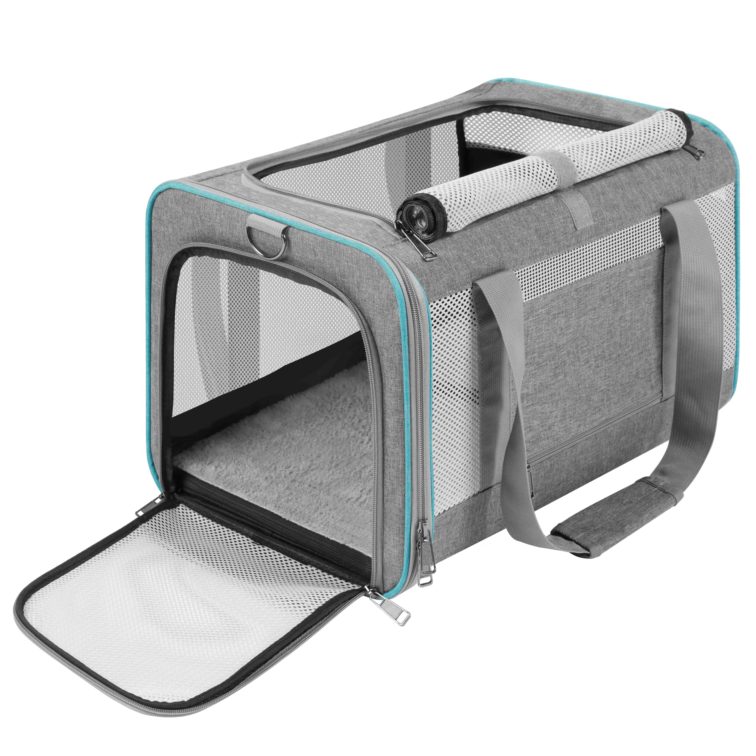 GAPZER pet carrier large cat top load design for easy loading on road trips.