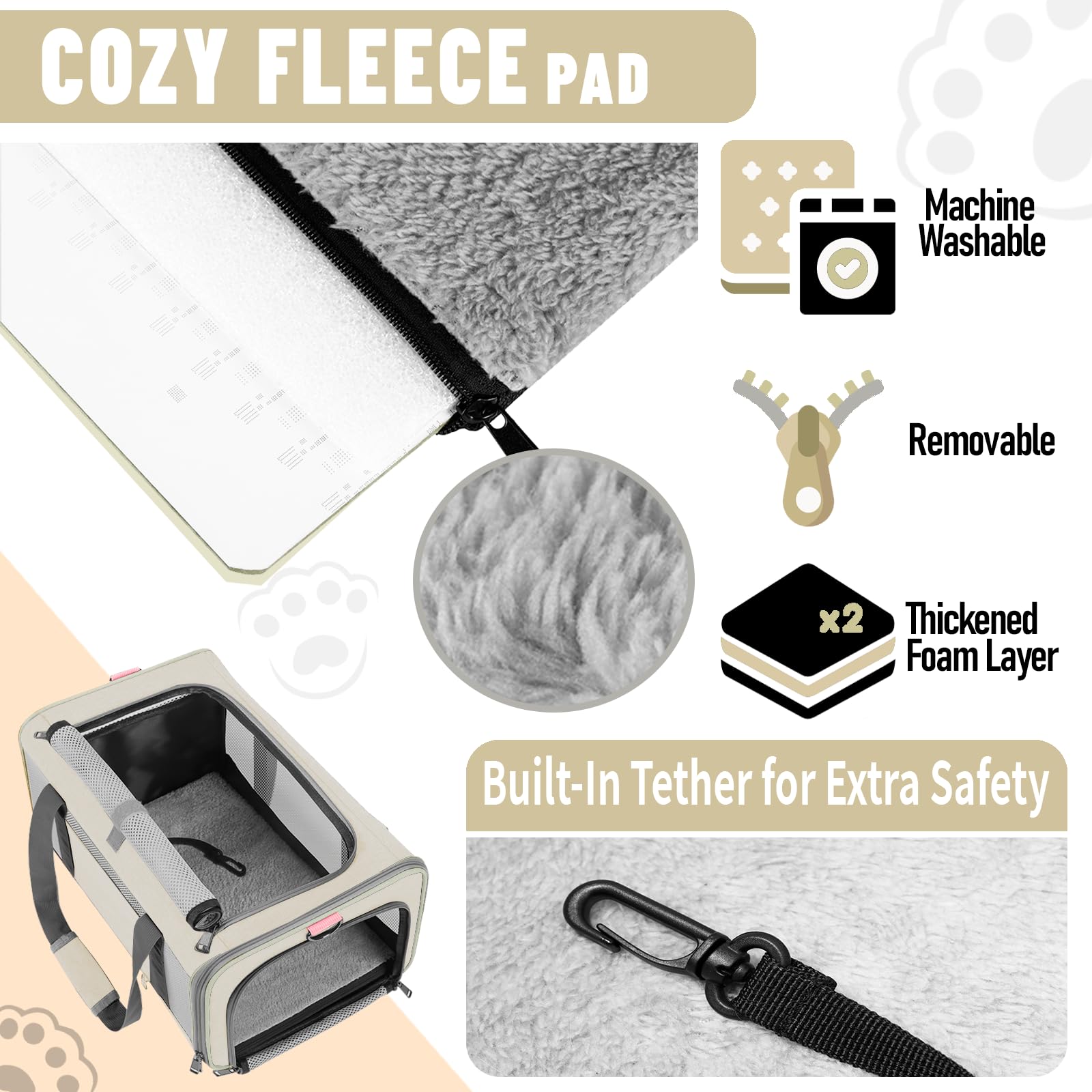 GAPZER pet carrier mesh ventilation closeup highlights airflow for pet cooling.