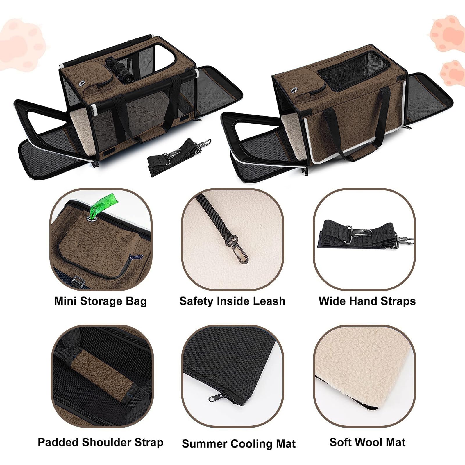 GAPZER carrier privacy blinds help nervous pets during transport.