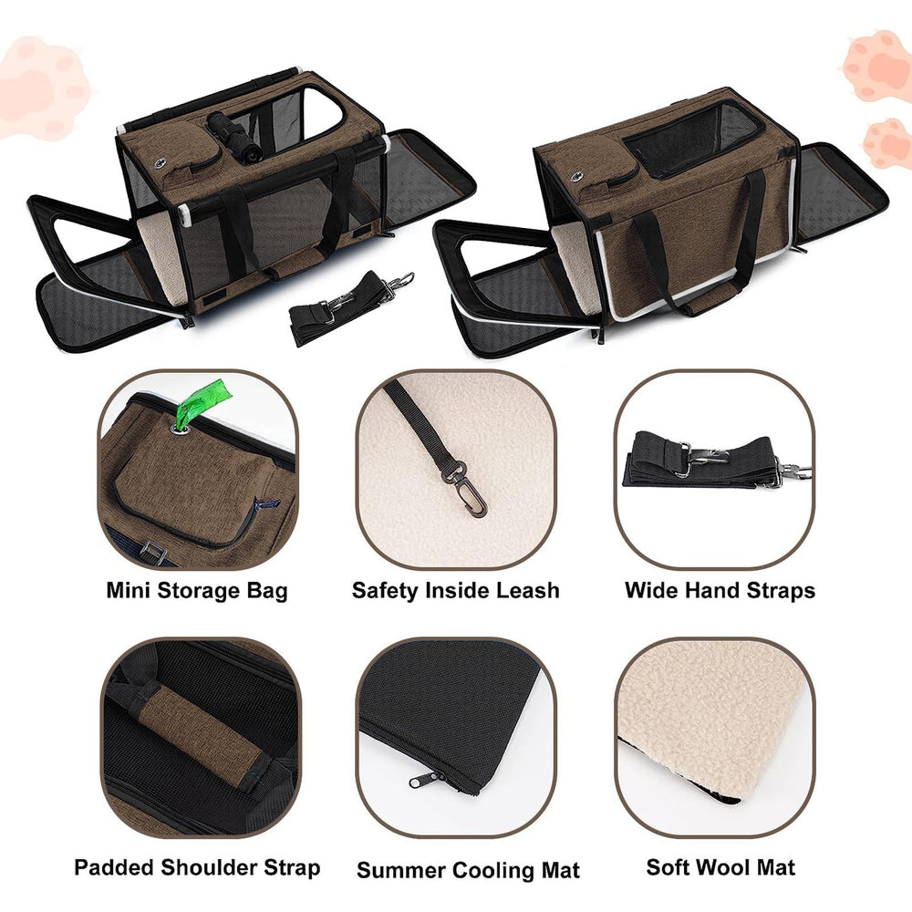 GAPZER carrier privacy blinds help nervous pets during transport.