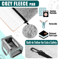 GAPZER removable machine-washable cover with fleece and cooling sides for comfort.