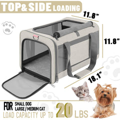 GAPZER pet carrier shoulder strap setup demonstrates hands-free comfort during travel.