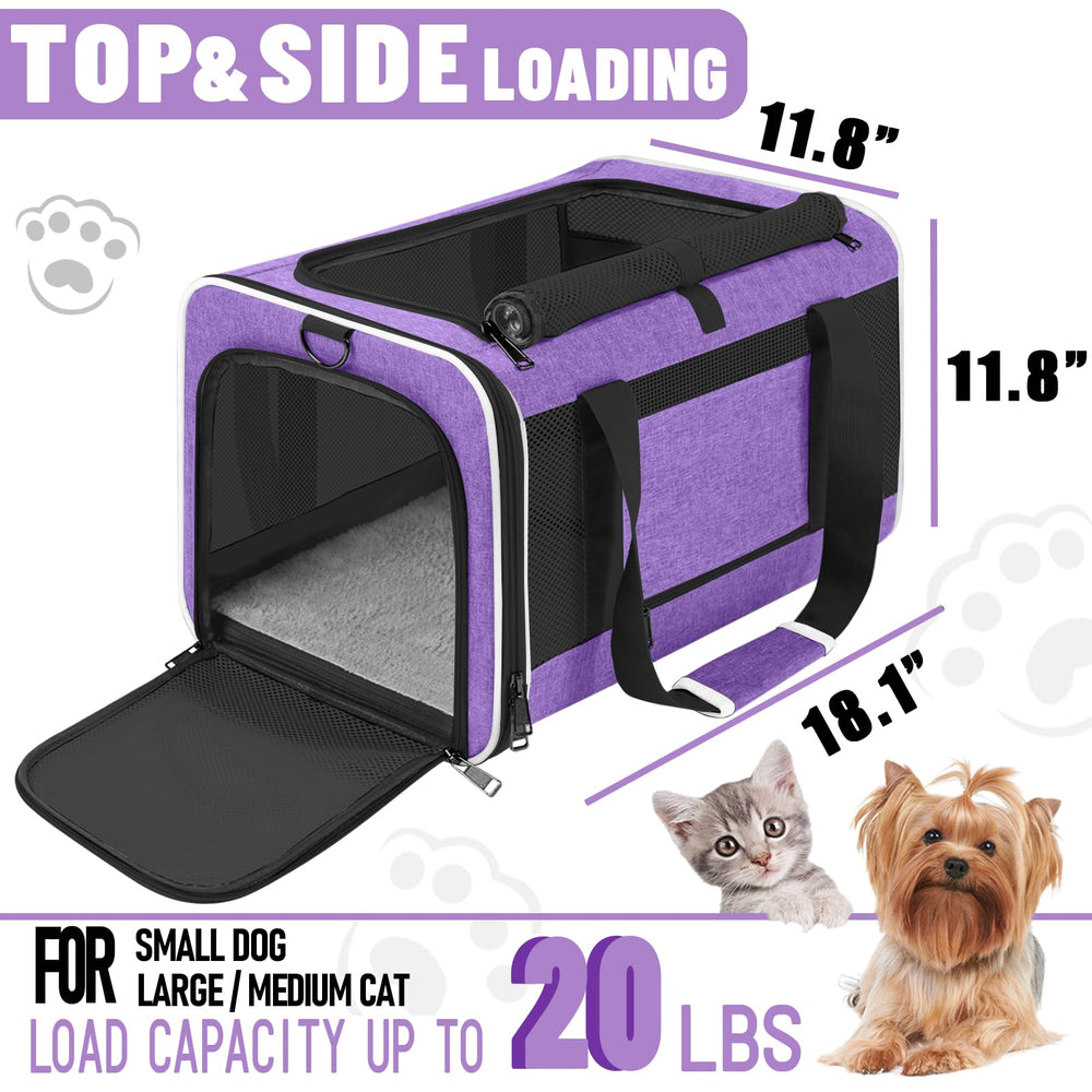 GAPZER pet carrier top-load entry for easy pet loading during trips