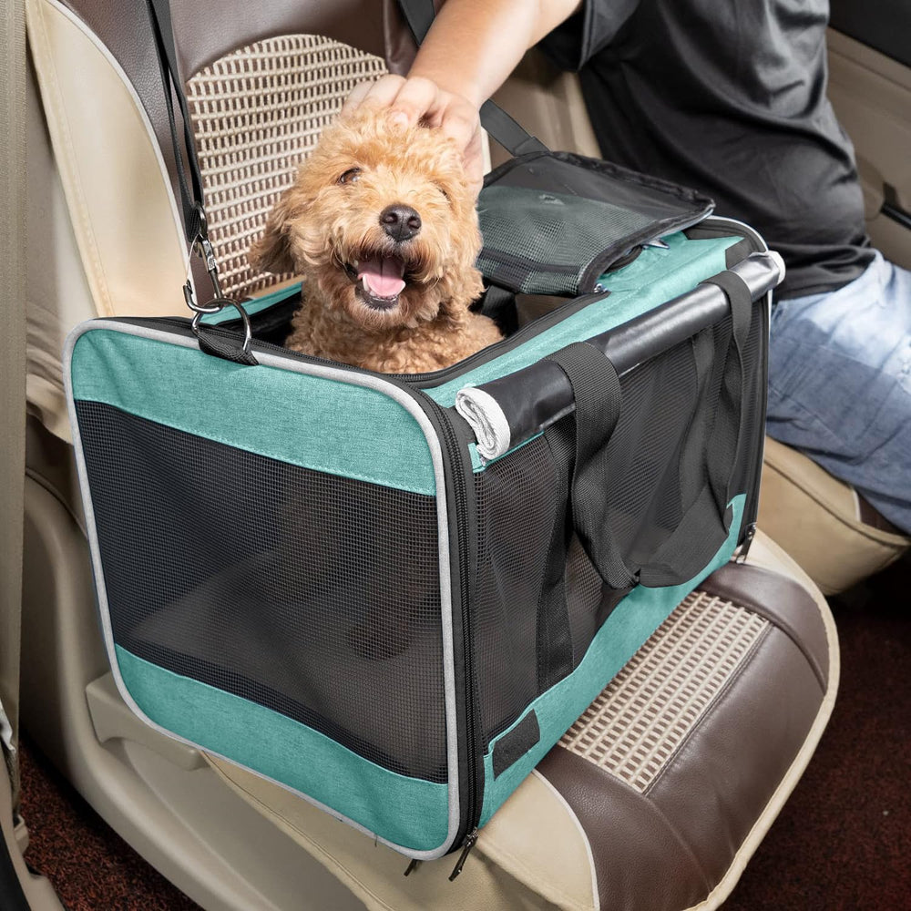 gapzer small dog carrier privacy-blind down to calm nervous pets