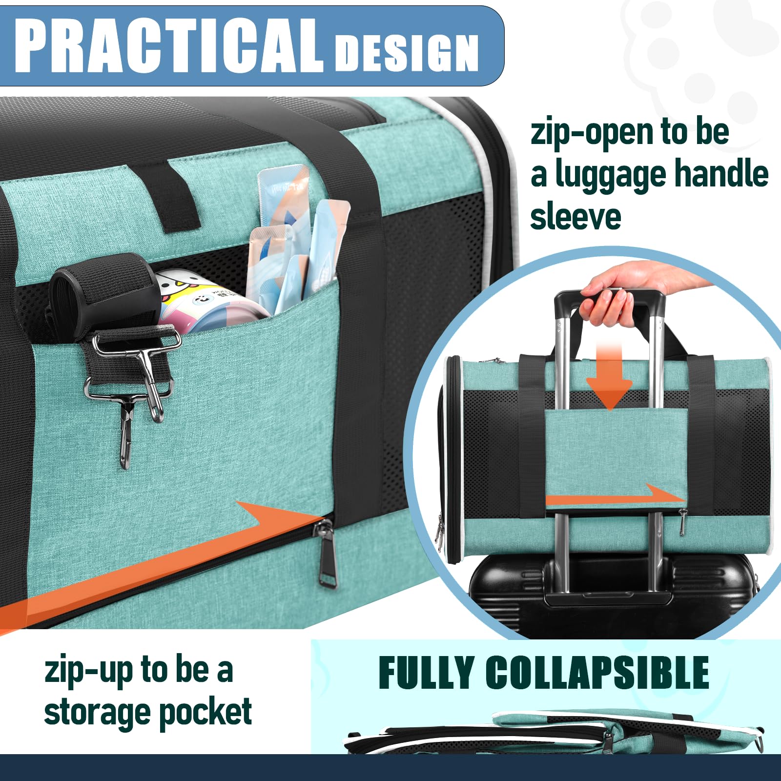 GAPZER Soft Cat Carrier car-seat compatibility keeps pets safe during drives.