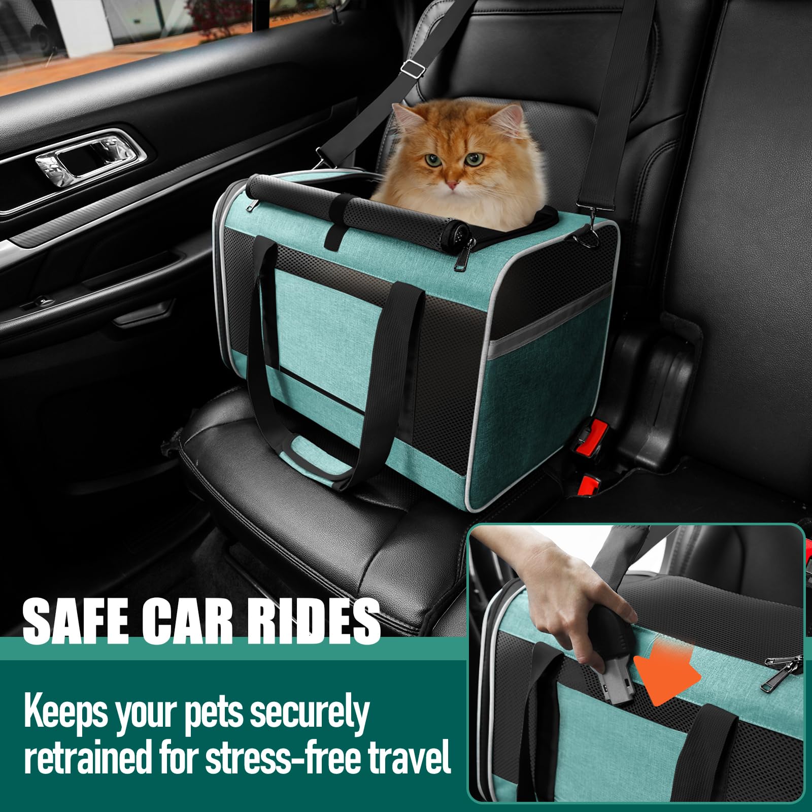 GAPZER Soft Cat Carrier collapsible design demonstrates convenient storage at home.