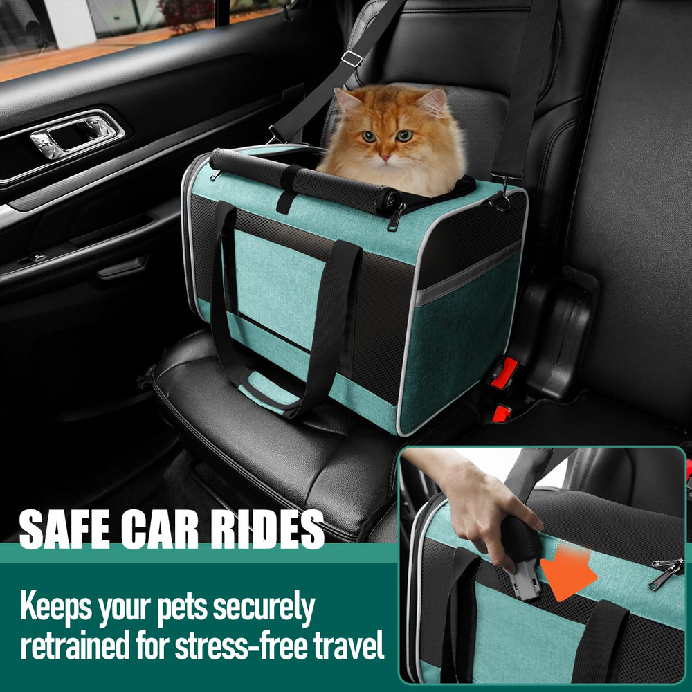 GAPZER Soft Cat Carrier collapsible design demonstrates convenient storage at home.