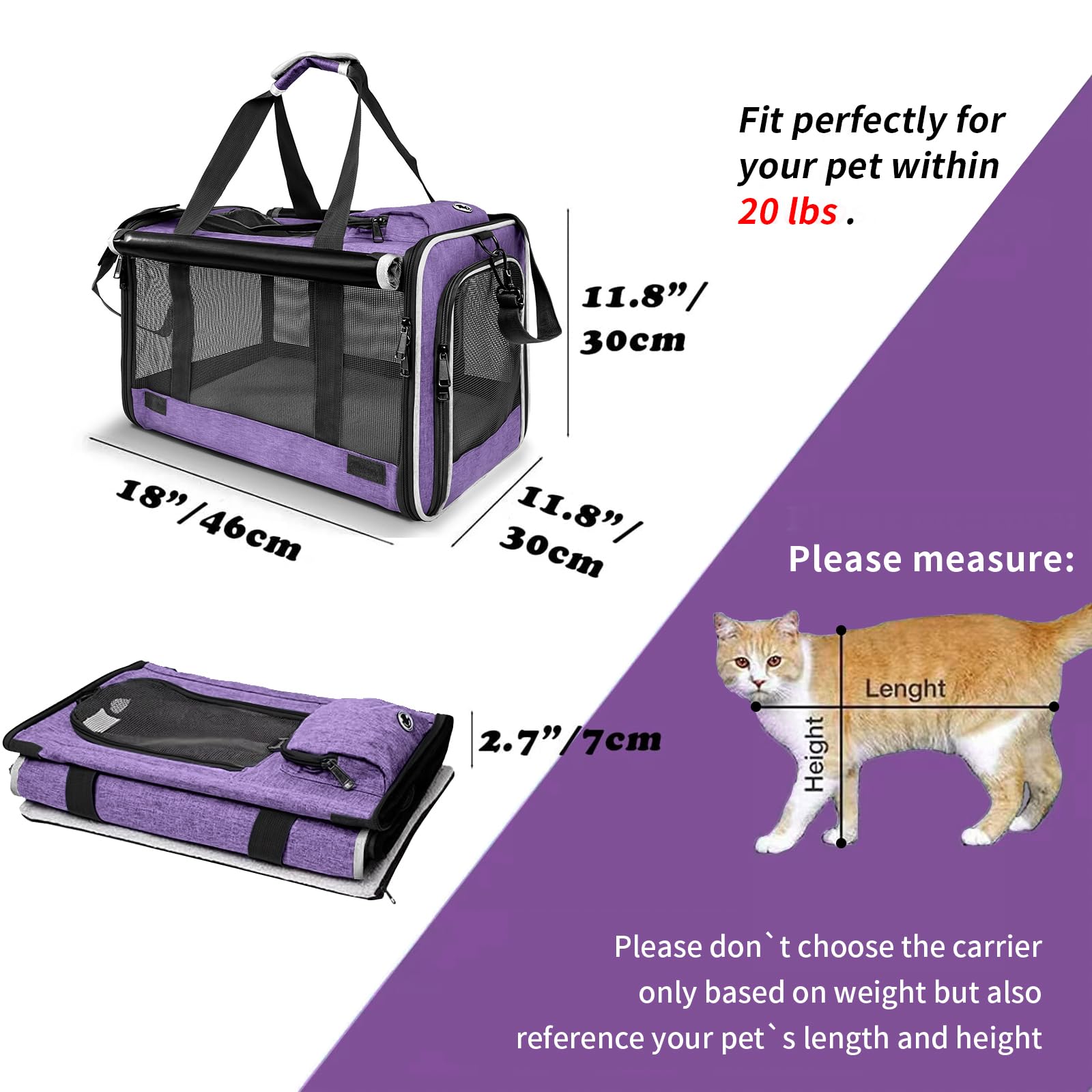 Gapzer top and side entry pet carrier for easy access