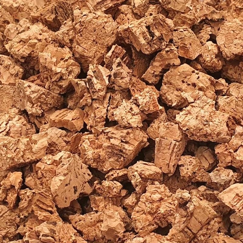 GardenWise Cork Bark Nuggets terrarium decor illustrating safe reptile bedding and natural texture.