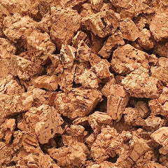 GardenWise Cork Bark Nuggets terrarium decor illustrating safe reptile bedding and natural texture.