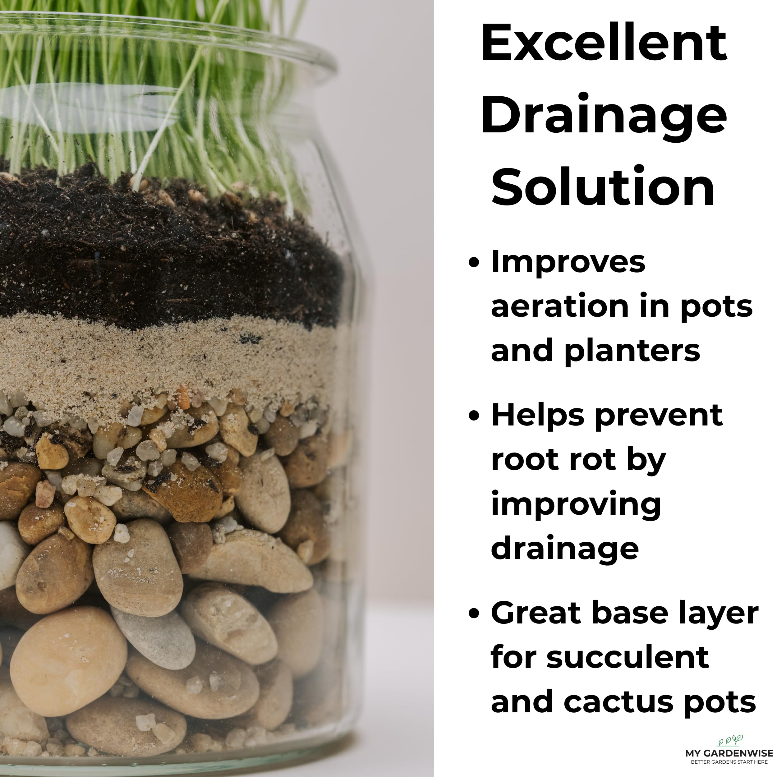 GARDENWISE fine sand seed-starting base provides breathable moisture for seedlings.