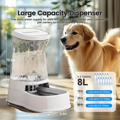 Gardner Pet 2.1-gallon capacity bowl supports longer intervals between refills.