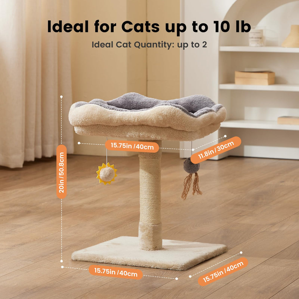 Gardner Pet 20-inch cat tree compact dimensions fit small rooms without crowding