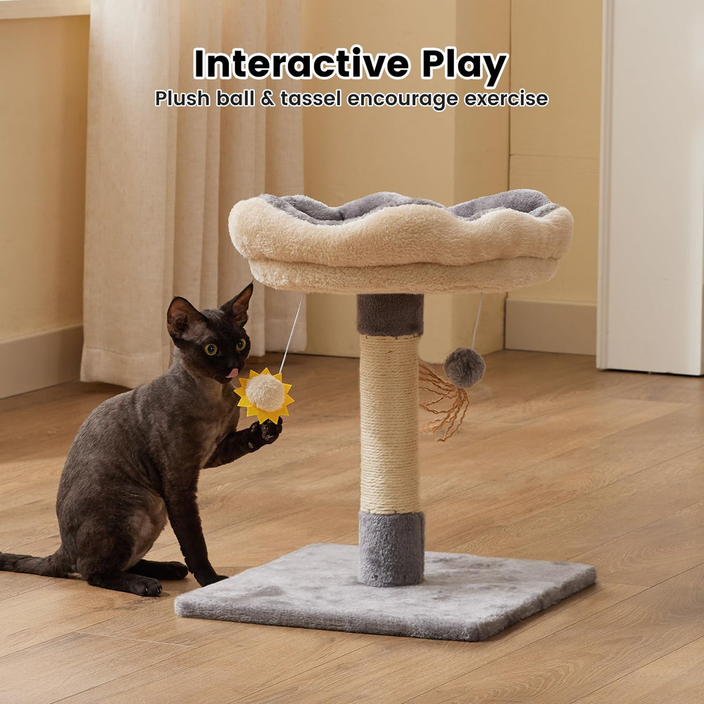Gardner Pet 20-inch cat tree assembles in minutes for quick setup.