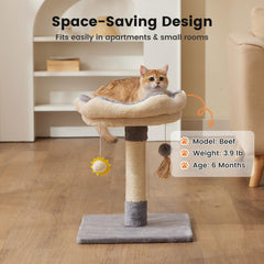 Gardner Pet sisal scratching post redirects claws and protects furniture.