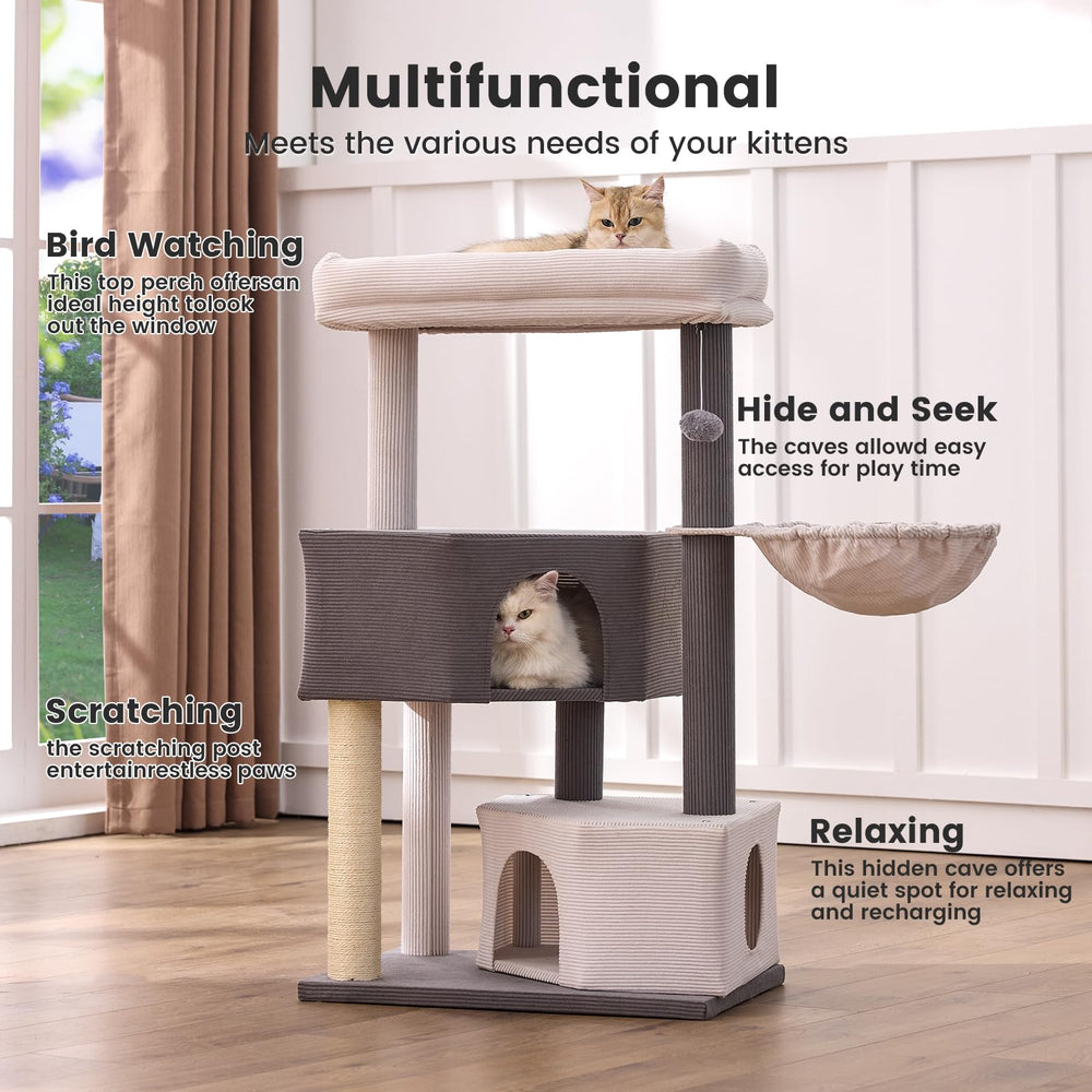 Gardner Pet 41-inch cat tree scratch-posts demonstrate scratch-resistance for heavy claws
