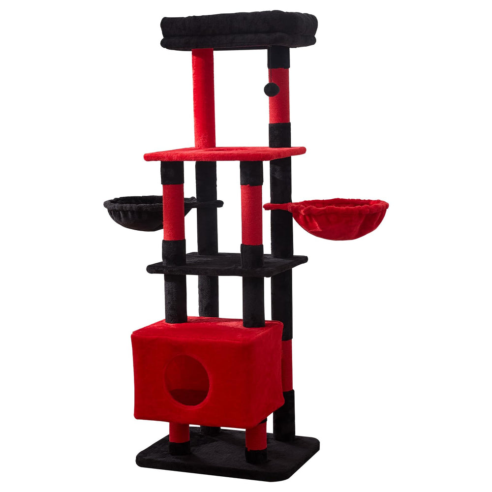Gardner Pet 65in cat tree durable MDF and natural sisal posts ensure longevity.