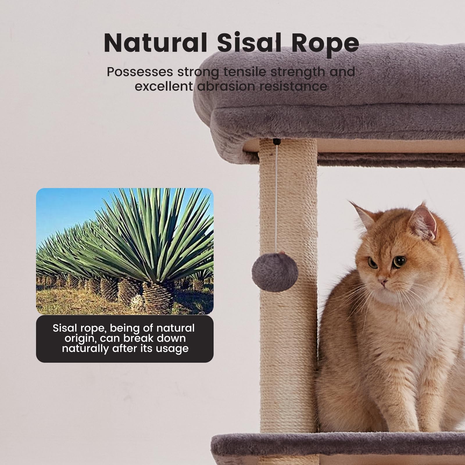 Gardner Pet 65in replaceable sisal posts protect furniture while scratching