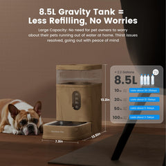 Gardner Pet 8-5l-capacity-water-dispenser shows large capacity for vacations